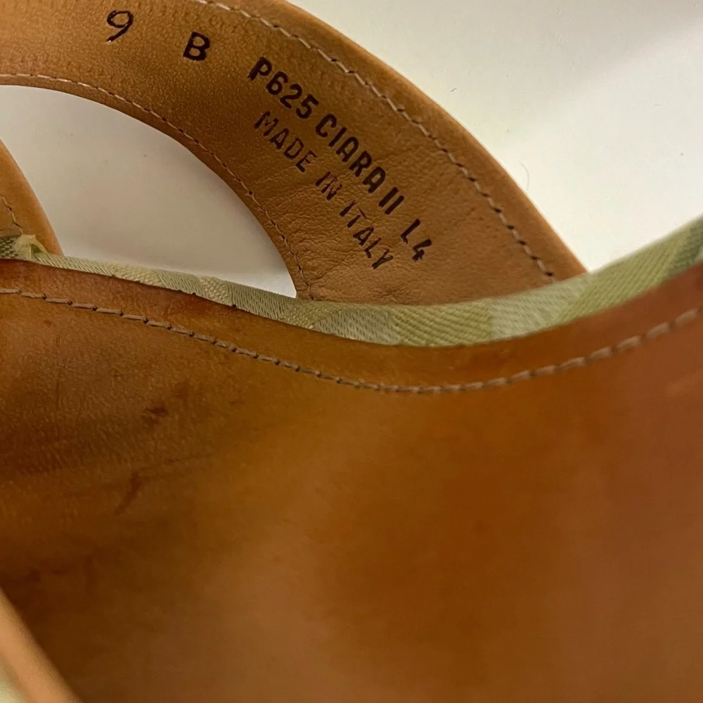 Coach Women's Sandals in Green with Red Ladybug Accents.  Ciara II size 9B. - Picture 7 of 16